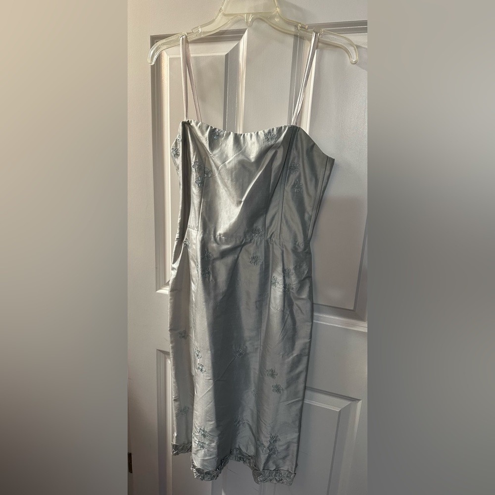 Vintage Women’s Silk Light Blue Cocktail Dress Size 4
